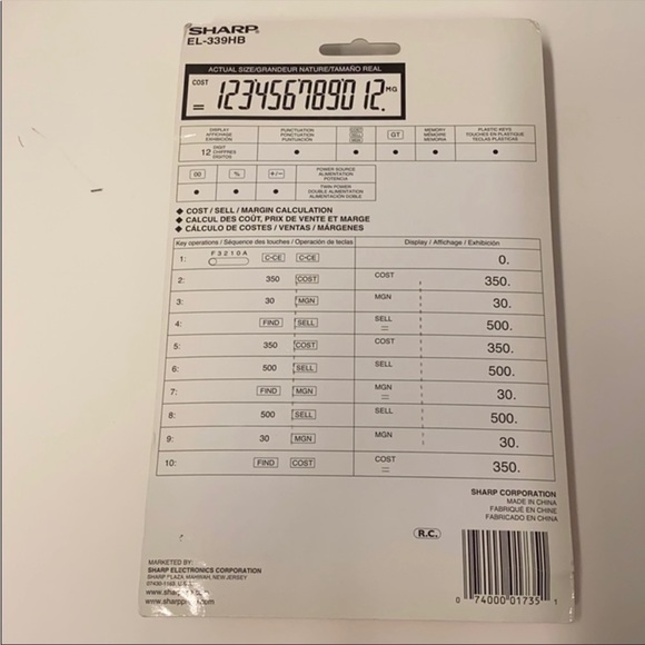 🔵 3/ $15 - Sharp 12-Digit Display Calculator - Perfect For Work or Home - Picture 5 of 7